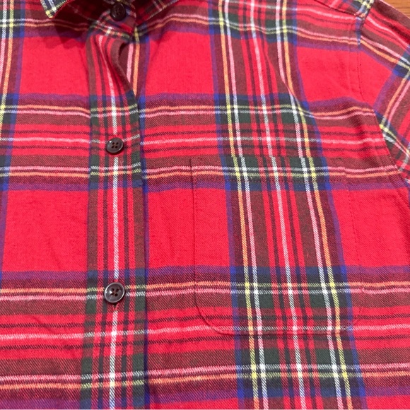 L.L.Bean Women's Relaxed Fit Red Plaid Flannel Shirt Size Small - Picture 4 of 4